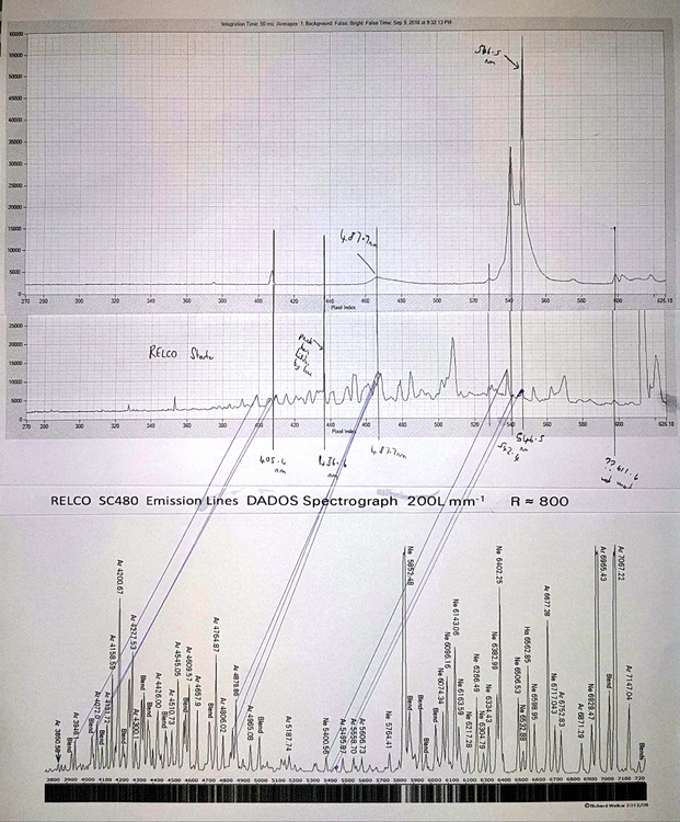 DIY Spectrometer CFL spectrum vs RELCO starter spectrum Sept 2018.jpg