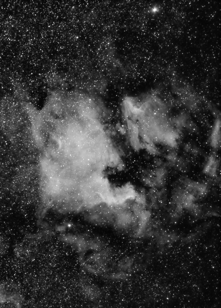 12_9_18_NGC 7000 and IC 5070 Monochrome