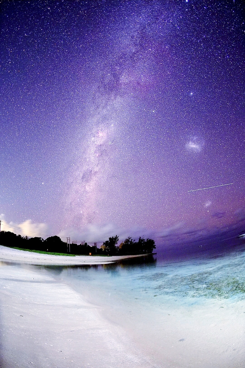 Stellar arc over Mauritius