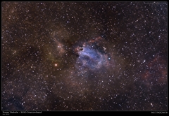 The Swan Nebula/Omega Nebula (M17) in Narrowband