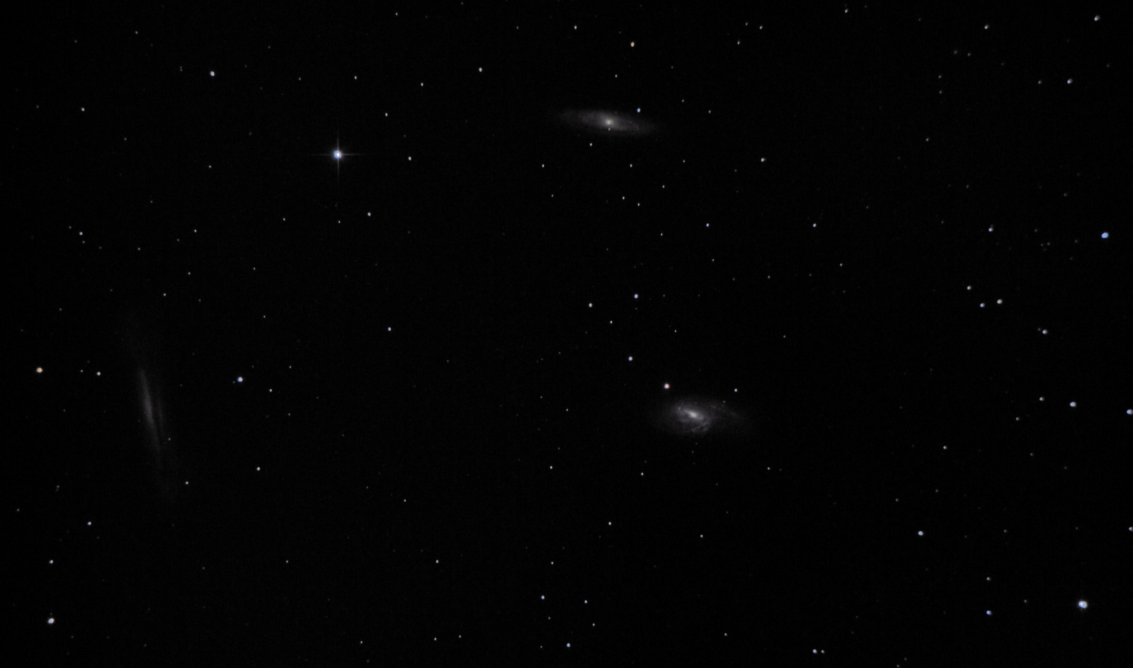 Leo Triplet - M65, M66 and NGC 3628.  4min 30s at ISO 800. 150mm reflector F/5.
