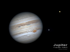 Jupiter, Ganymede & Callisto - 17 July 2020@1556UTC