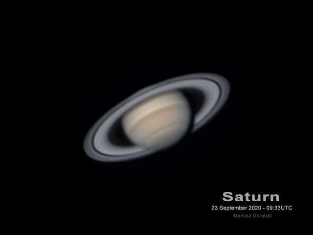 Saturn 23Sep2020 @ 0933UTC