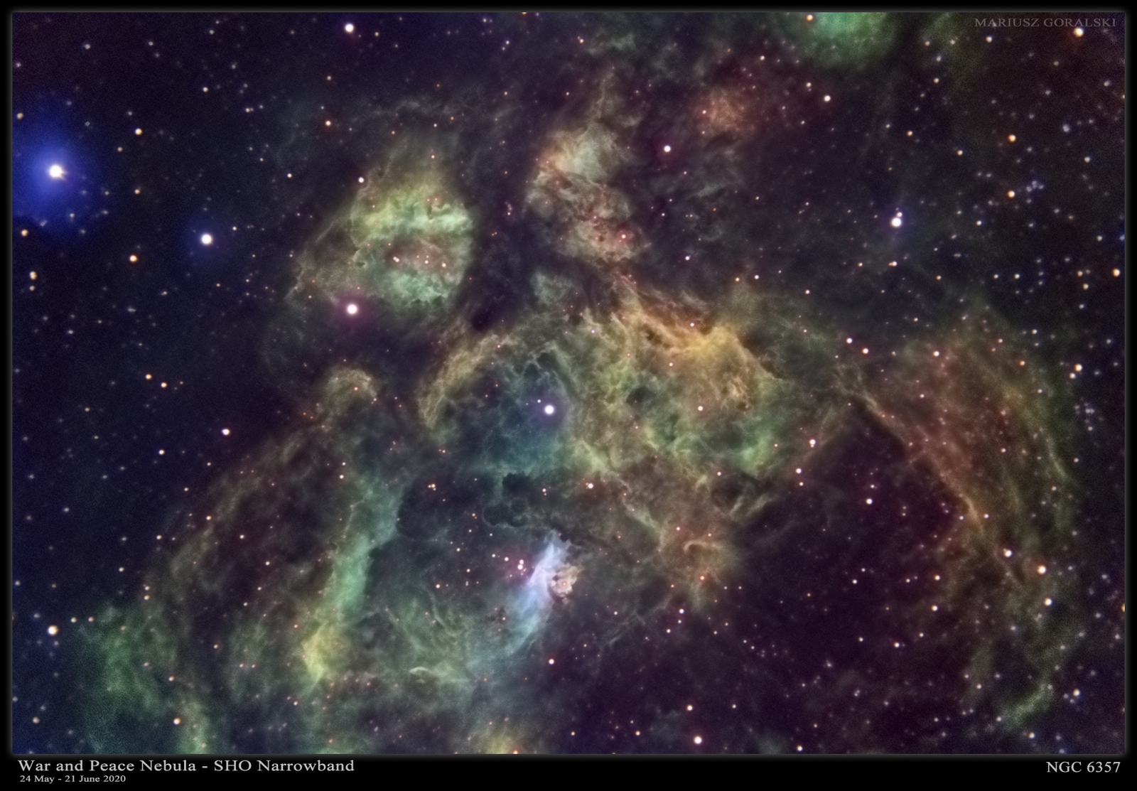 NGC6357 SHO F6 24 May -21 June 2020