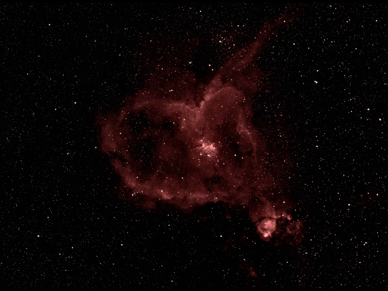 Heart Nebula IC1805 in Narrowband
