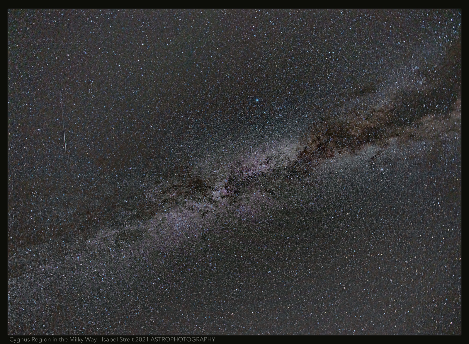 Cygnus Region in Milky Way with Meteor 10 July 2021