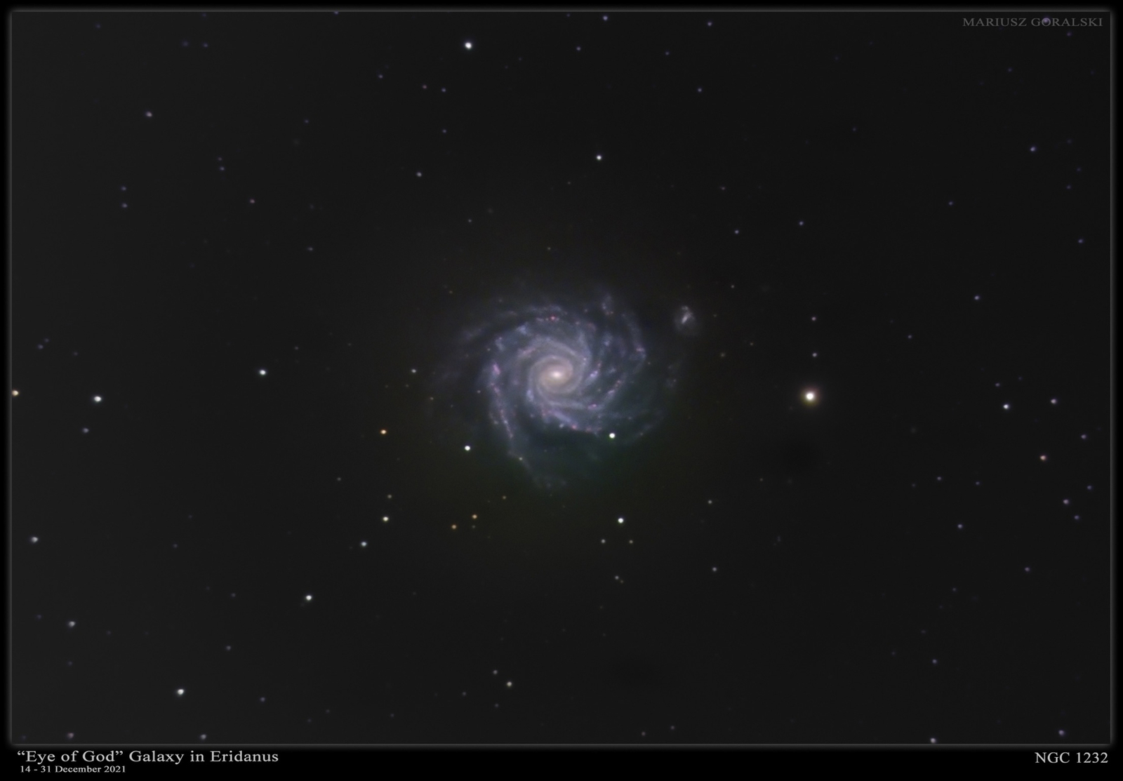 Eridanus "Eye of God" Galaxy - NGC1232 _ 14-31 Dec2021 HaLRGB