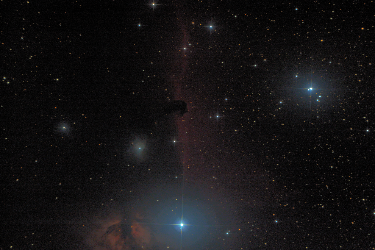 Horsehead Nebula - Canon 600D (modified) with Skywatcher 150P and EQ 3-2. 12 min @ ISO800