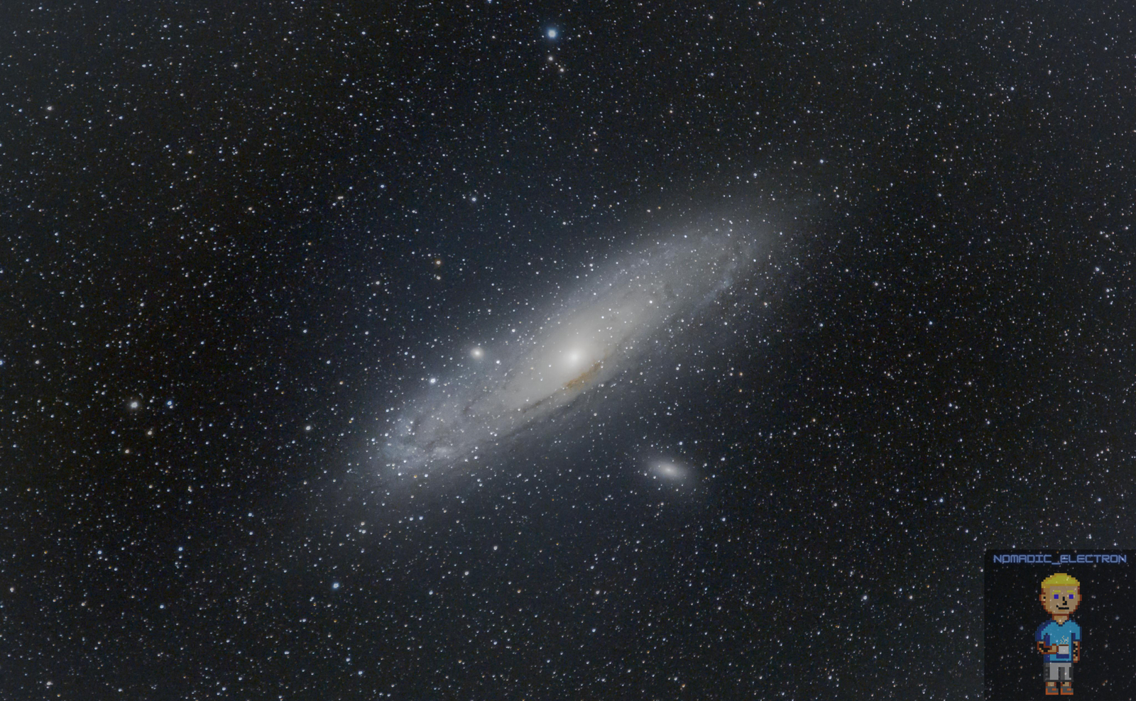 M31 Andromeda Galaxy and M32 Galaxy