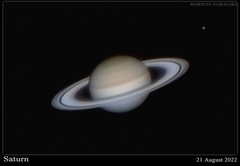 Saturn & Dione - 21 Aug 2022