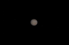 Ganymede shadow transit, 2022 Dec 8, 20h59m. ISO1600, 1/500s exposure setting. Skywatcher 150P at F/10