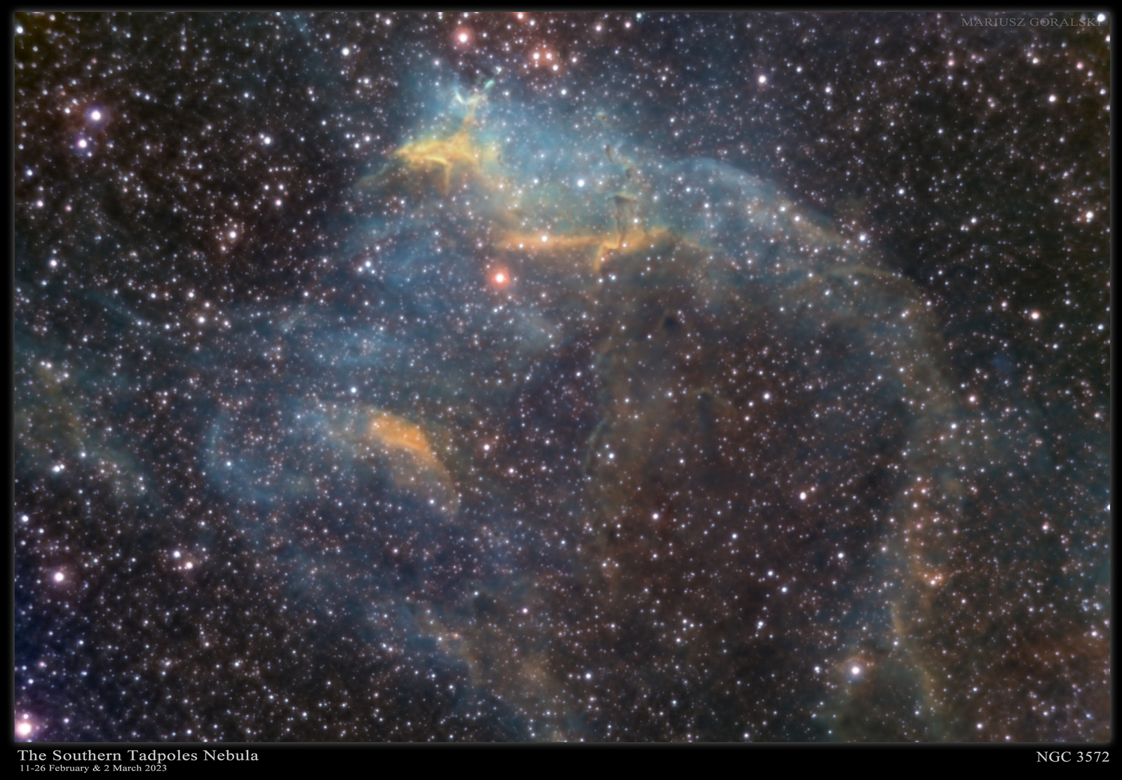 Southern Tadpoles Nebula - NGC3572 - Feb/Mar 2023